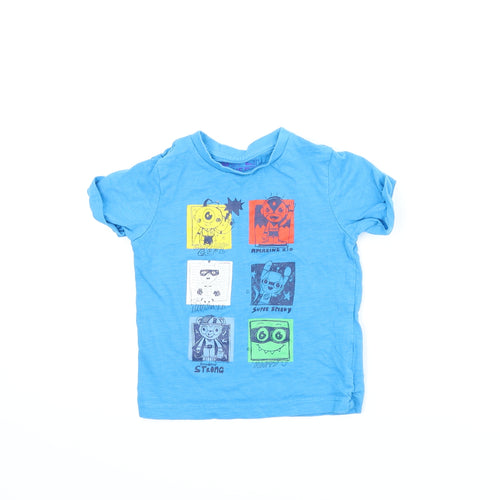 Super Hero Boys Blue   Basic T-Shirt Size 18-24 Months