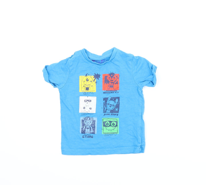 Super Hero Boys Blue   Basic T-Shirt Size 18-24 Months