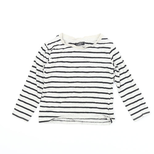 Baby Boy Boys Beige Striped  Basic T-Shirt Size 2 Years