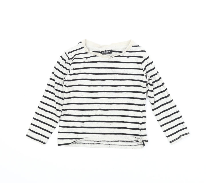 Baby Boy Boys Beige Striped  Basic T-Shirt Size 2 Years