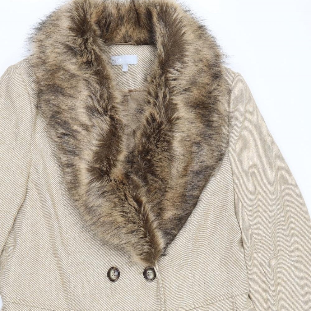 redherring Womens Beige   Pea Coat Coat Size 18