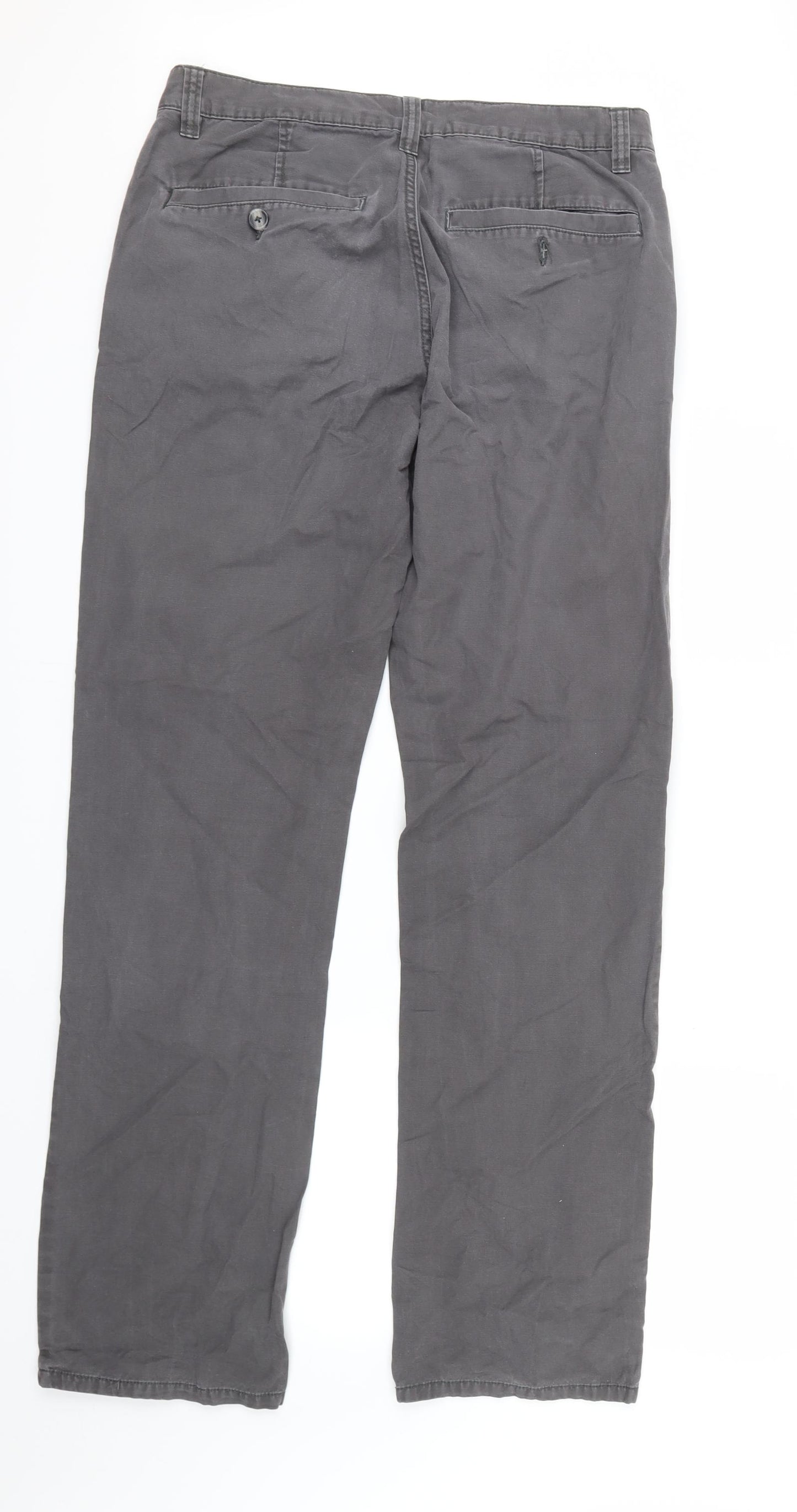 F&F Mens Grey   Chino Trousers Size 32 in L32 in
