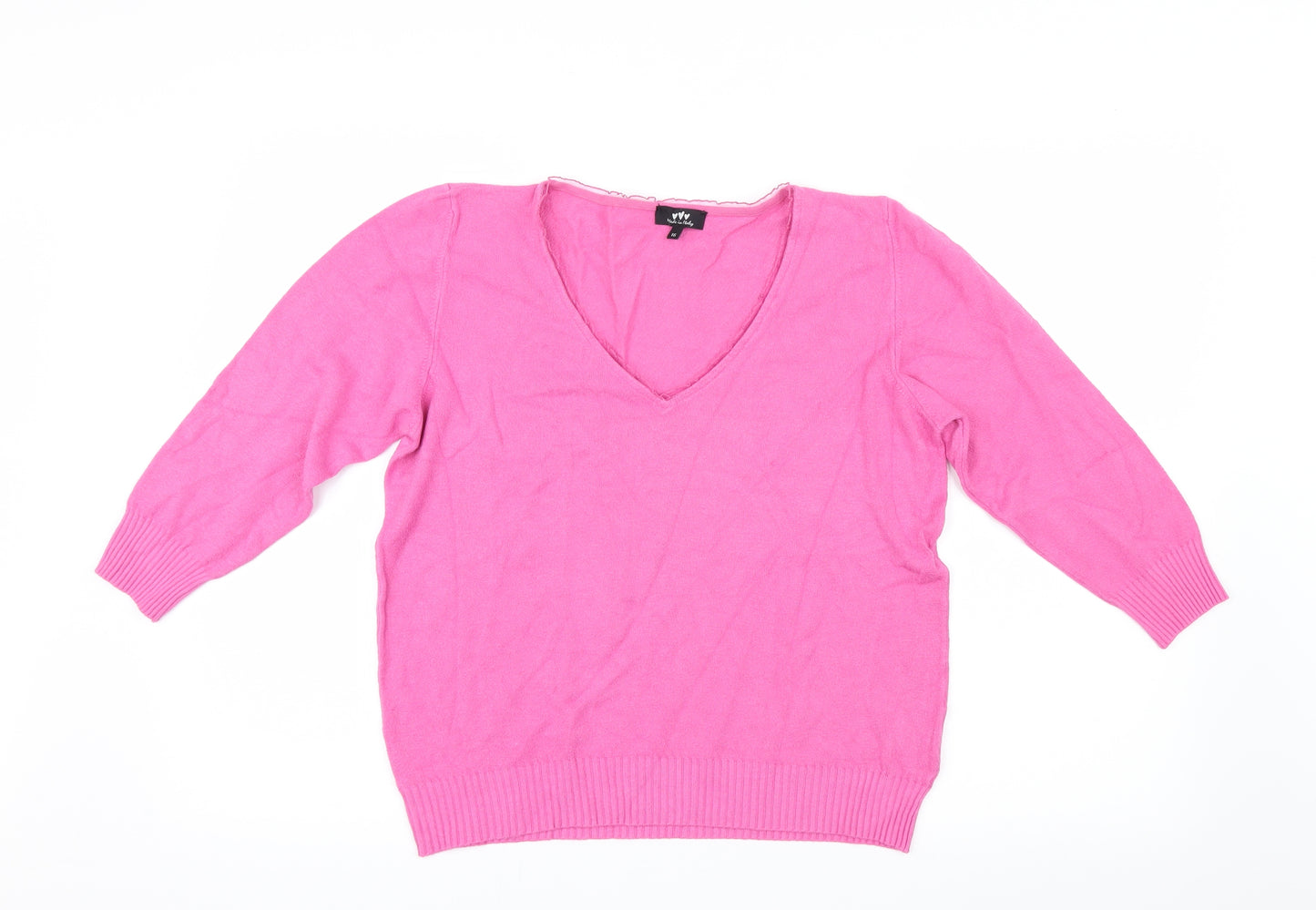 Per Una Womens Pink  Knit Pullover Jumper Size 16