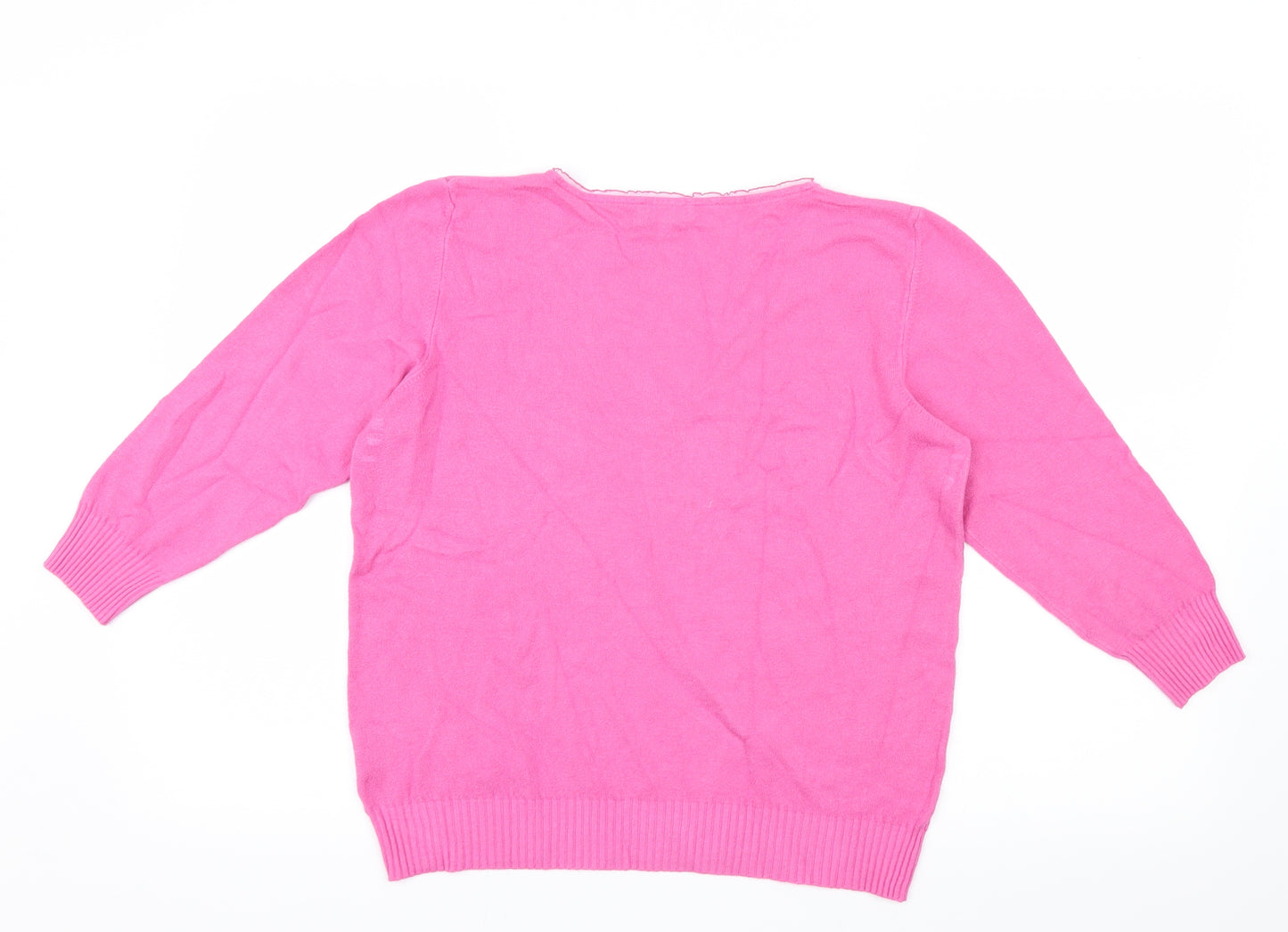 Per Una Womens Pink  Knit Pullover Jumper Size 16