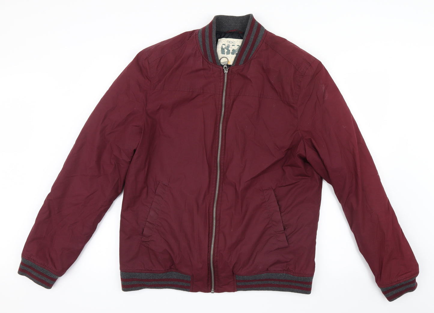 NEXT Mens Red   Bomber Jacket Jacket Size L