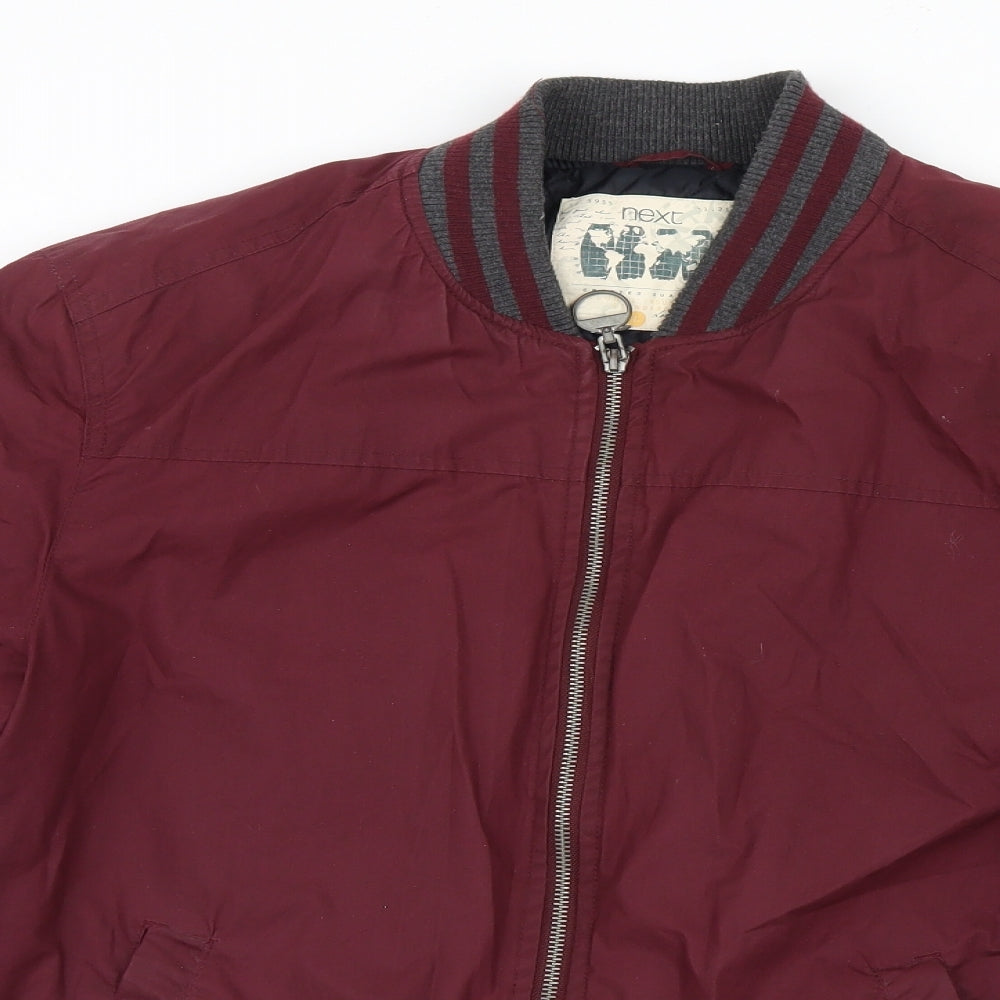 NEXT Mens Red   Bomber Jacket Jacket Size L