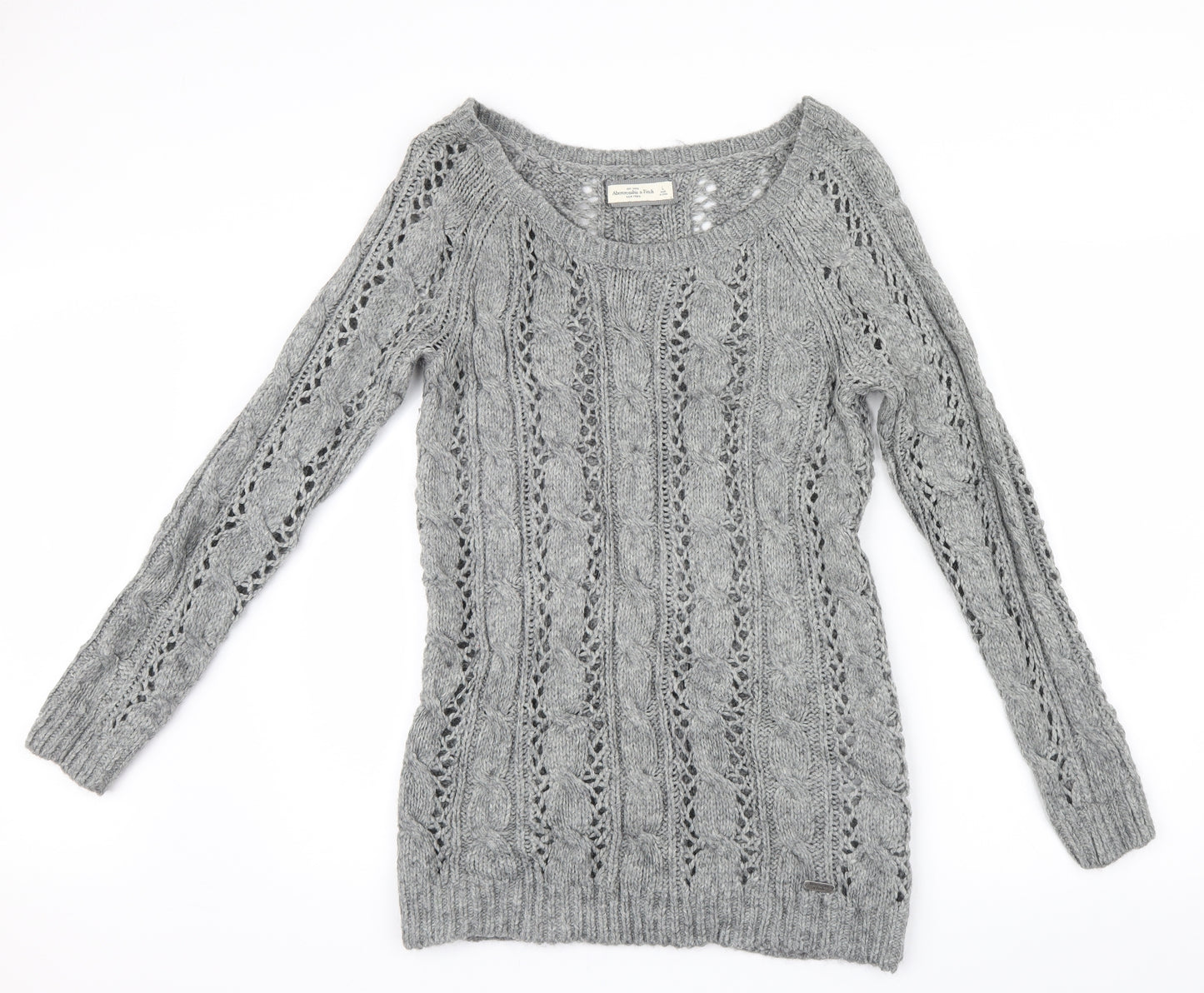 Abercrombie & Fitch Womens Grey  Knit Pullover Jumper Size L