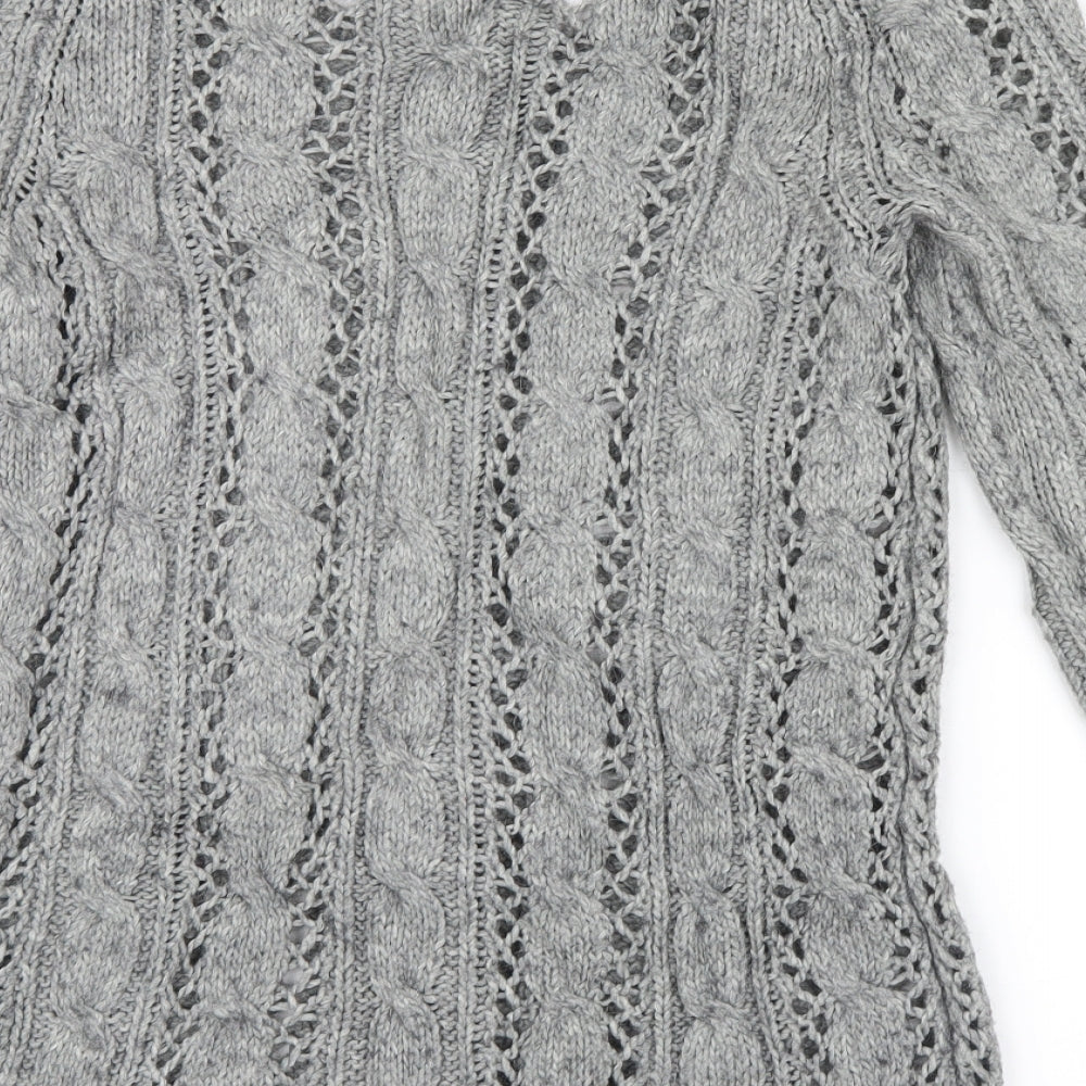 Abercrombie & Fitch Womens Grey  Knit Pullover Jumper Size L