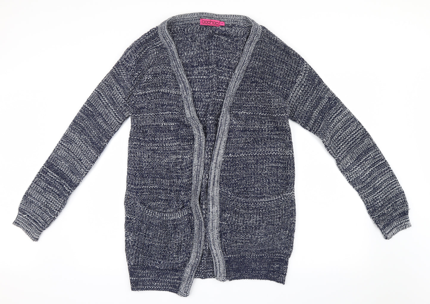 Boohoo Womens Blue  Knit Cardigan Jumper Size S
