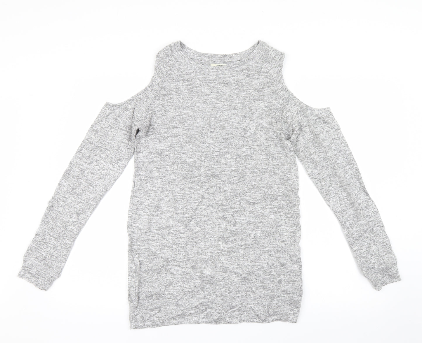 Papaya Womens Grey   Basic T-Shirt Size 8  - Open Shoulders