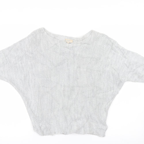 Amanti Womens Grey  Knit Pullover Jumper Size S