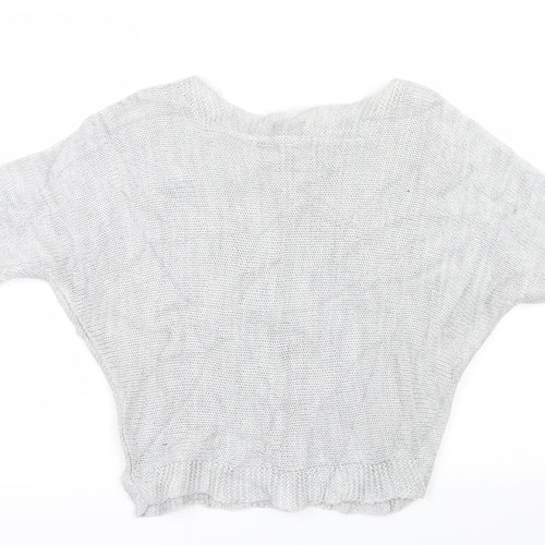 Amanti Womens Grey  Knit Pullover Jumper Size S