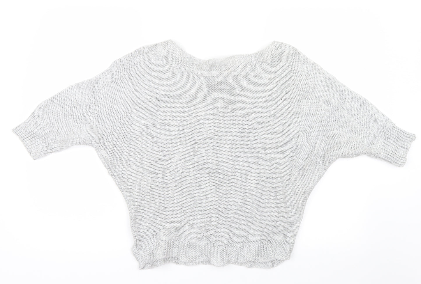 Amanti Womens Grey  Knit Pullover Jumper Size S