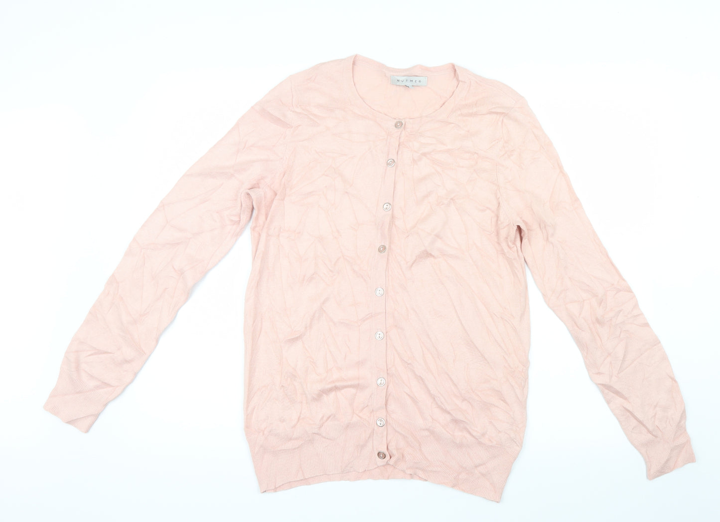 Nutmeg Womens Pink  Knit Cardigan Jumper Size 12