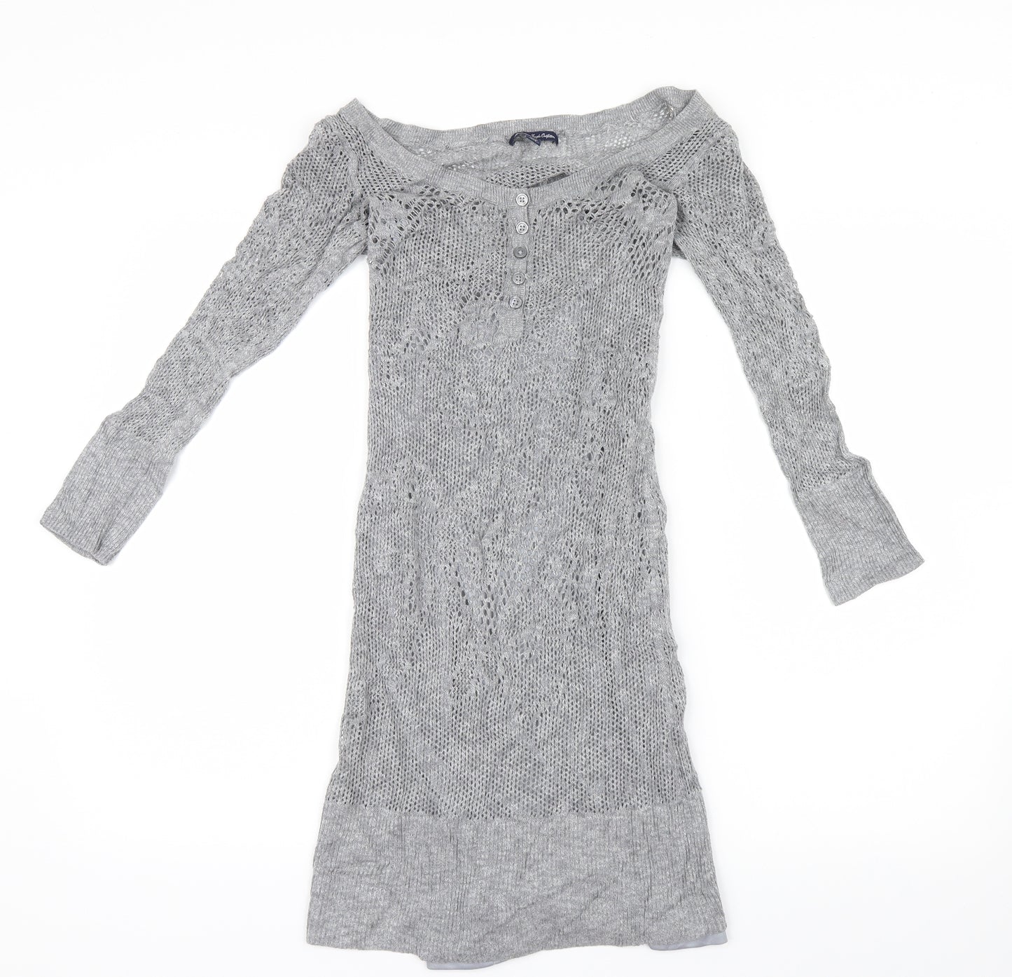 American Eagle Outfitters Womens Grey  Knit Jumper Dress  Size XS