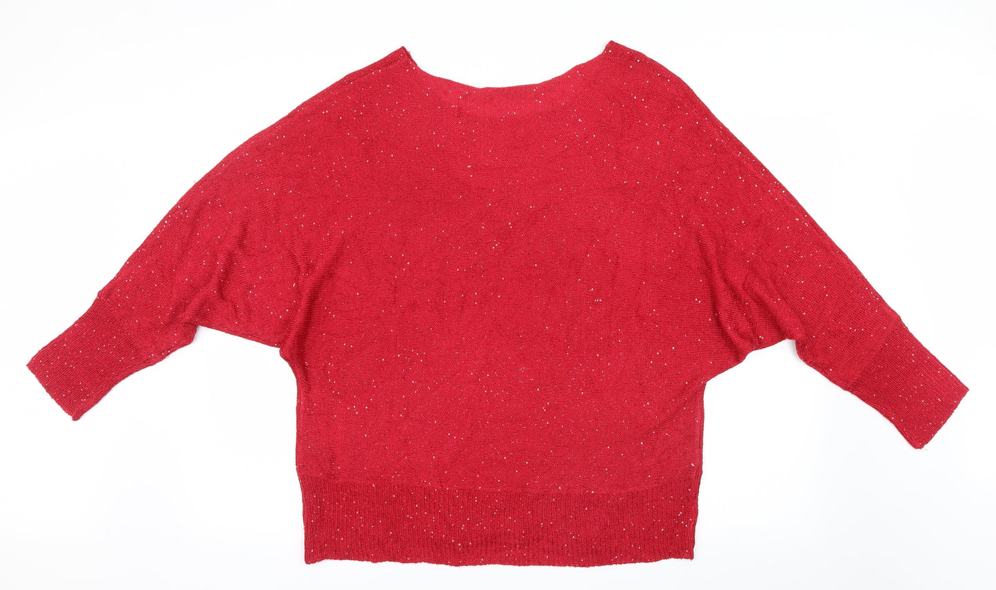 George Womens Red  Knit Pullover Jumper Size L