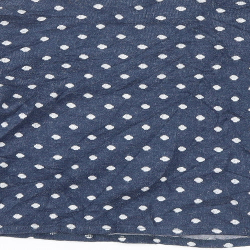 Cooperative Womens Blue Polka Dot Knit Pullover Jumper Size S