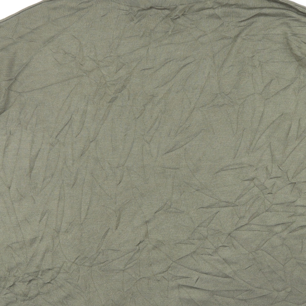 H&M Womens Green   Basic T-Shirt Size 4