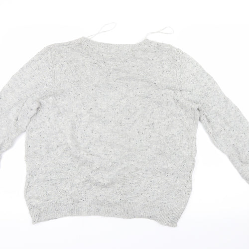 Marks and Spencer Womens Grey  Knit Pullover Jumper Size 16  - Christmas