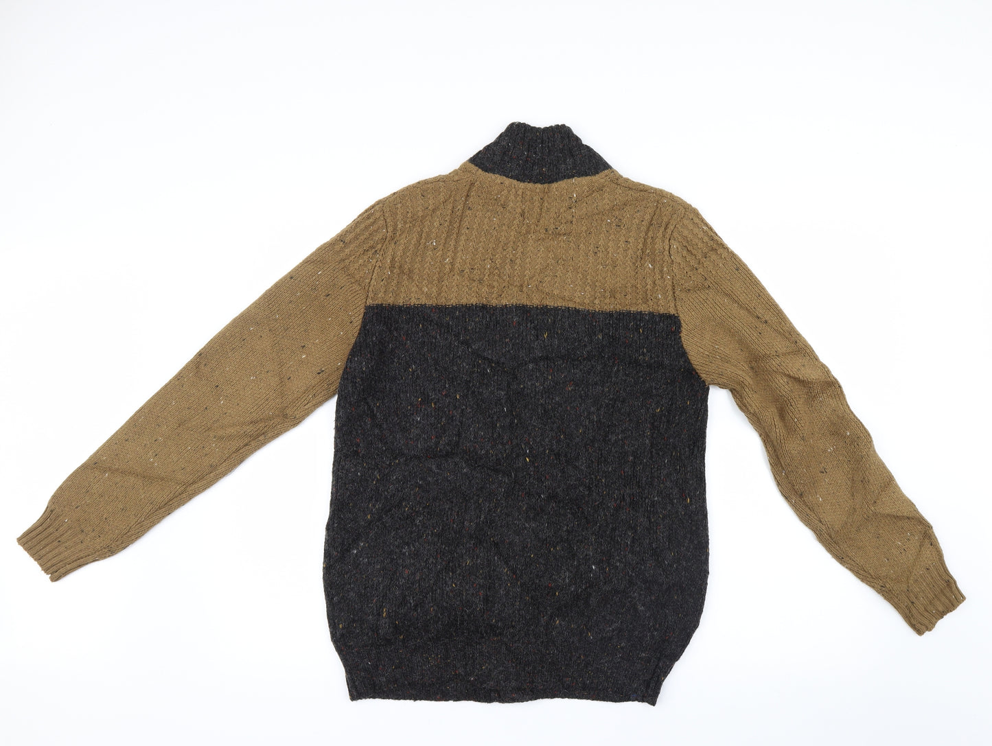 Burton Mens Brown  Knit Cardigan Jumper Size S
