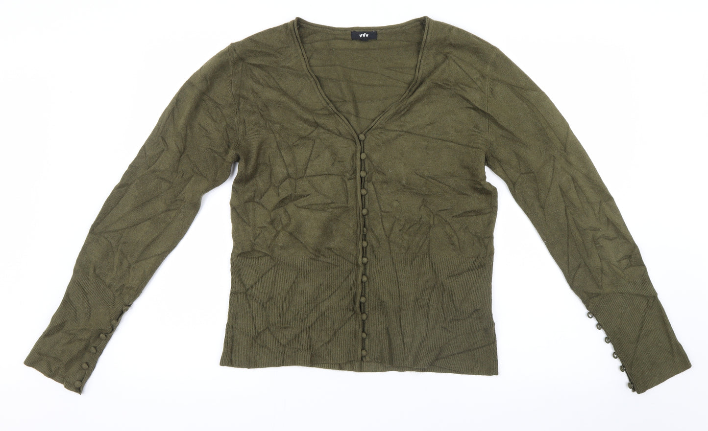 Per Una Womens Green  Knit Cardigan Jumper Size 16