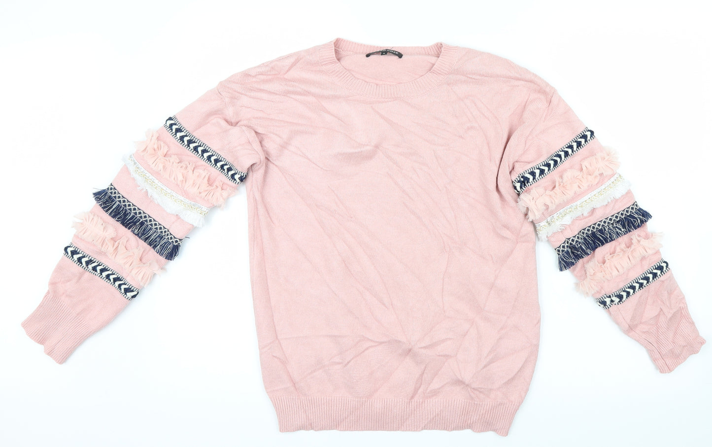 CAMEO ROSE Womens Pink  Knit Pullover Jumper Size S