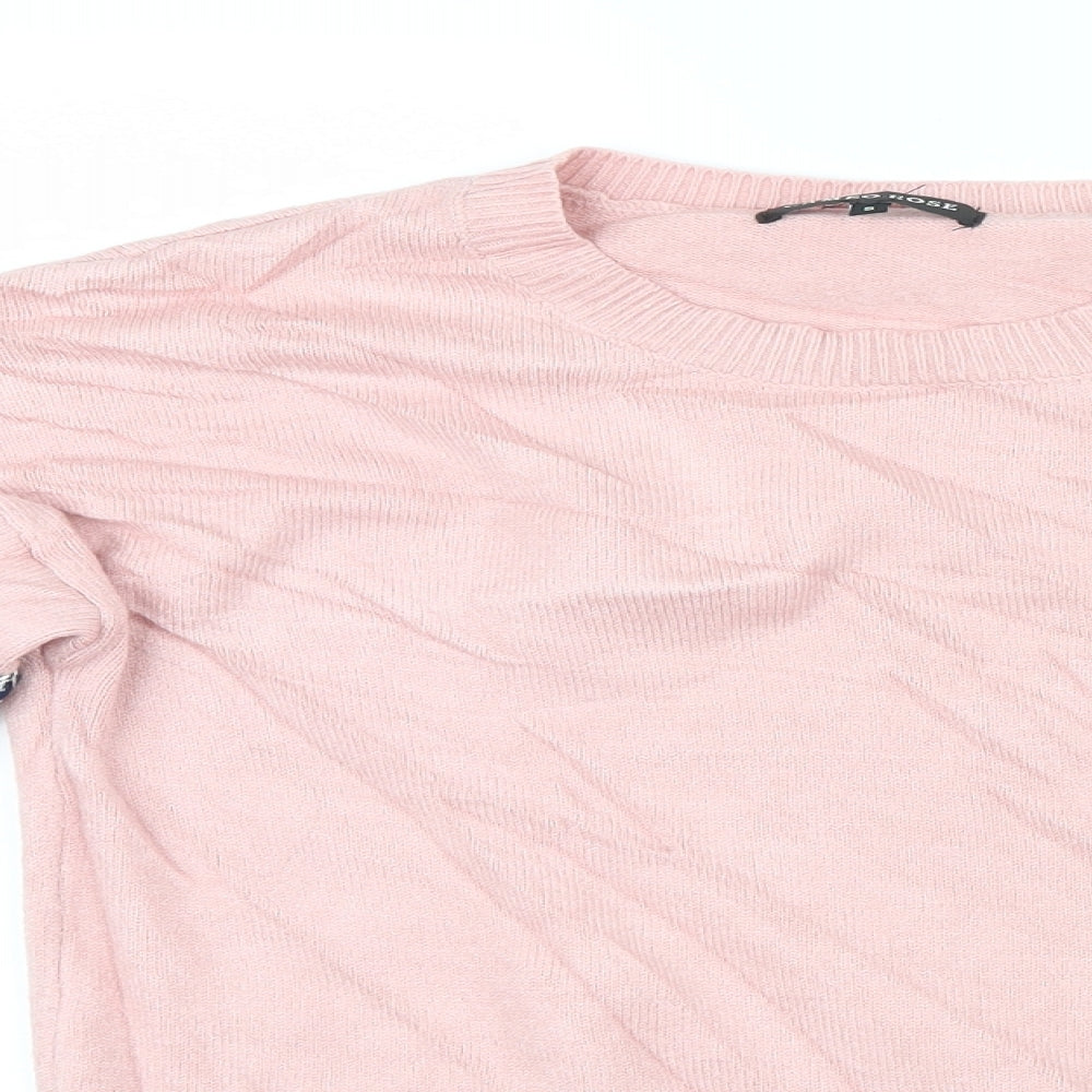 CAMEO ROSE Womens Pink  Knit Pullover Jumper Size S