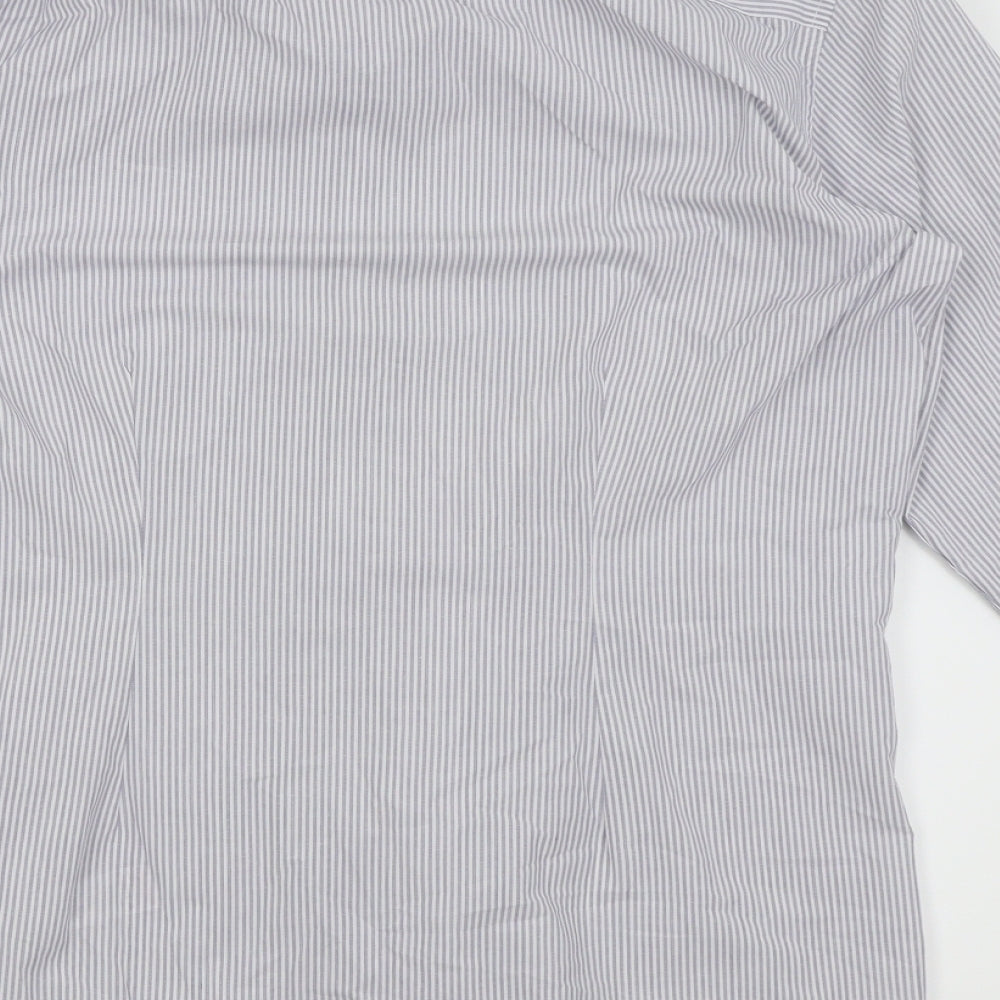 NEXT Mens Grey Pinstripe   Dress Shirt Size 16