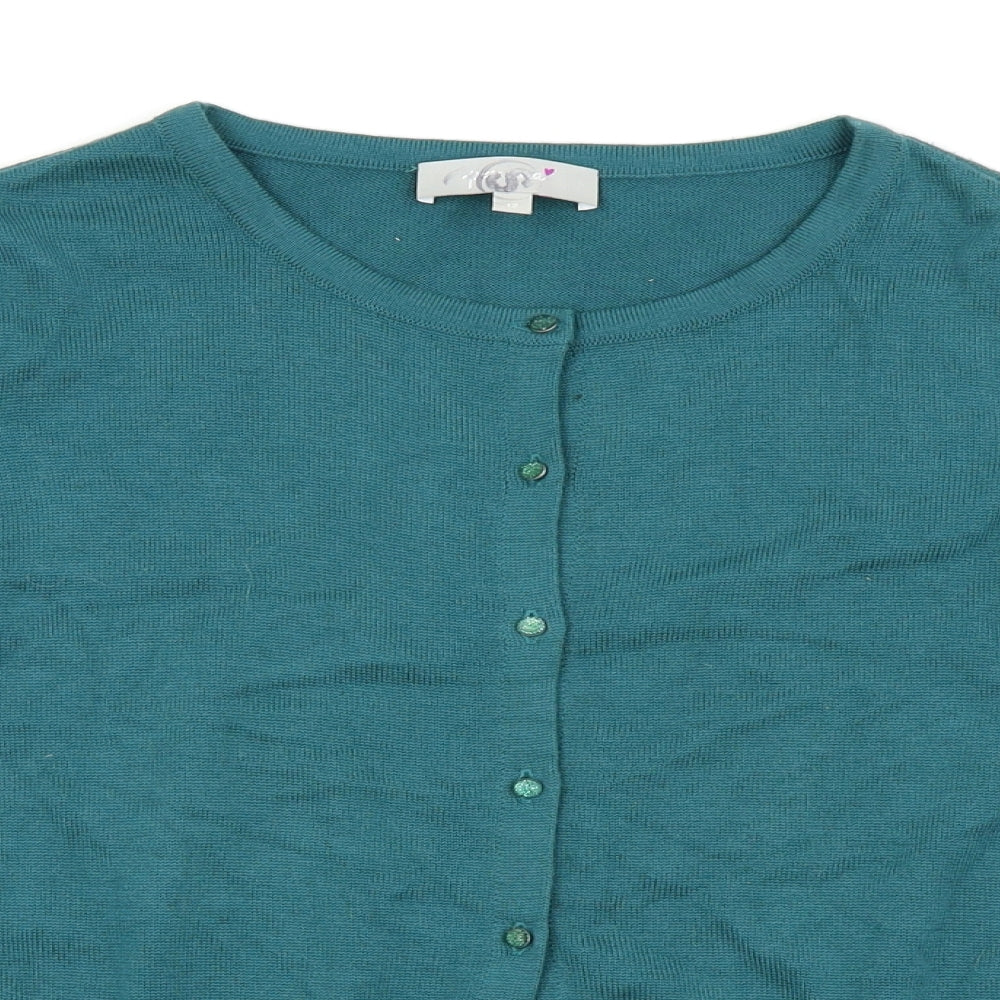 Per Una Womens Green   Cardigan Jumper Size 12