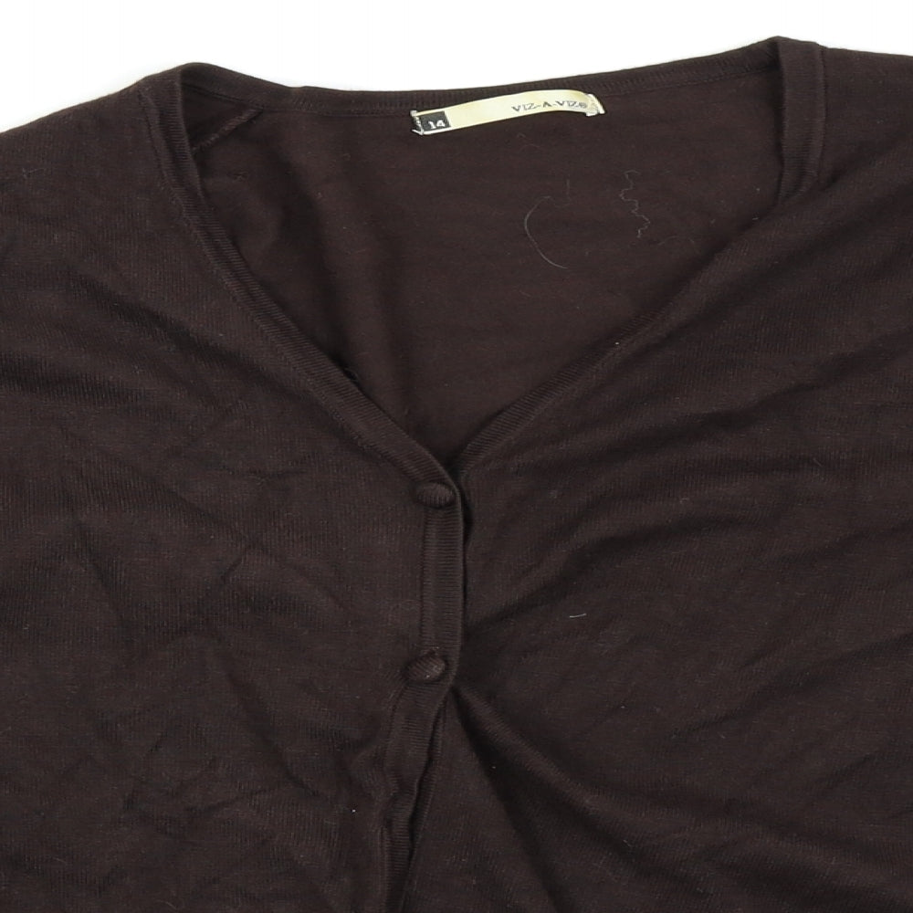 Viz-A-Viz Womens Brown    Jumper Size 14