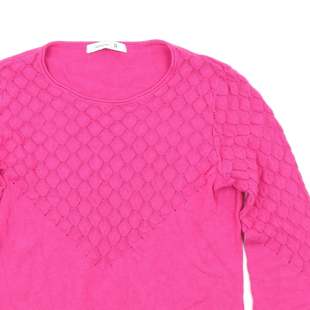 mademoiselle Womens Pink   Pullover Jumper Size 10