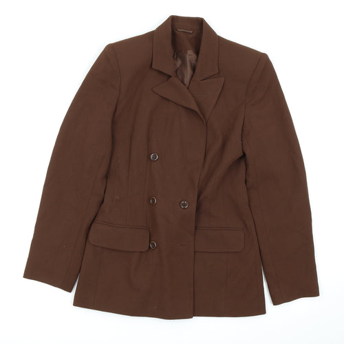 Preworn Womens Brown   Jacket Blazer Size 8