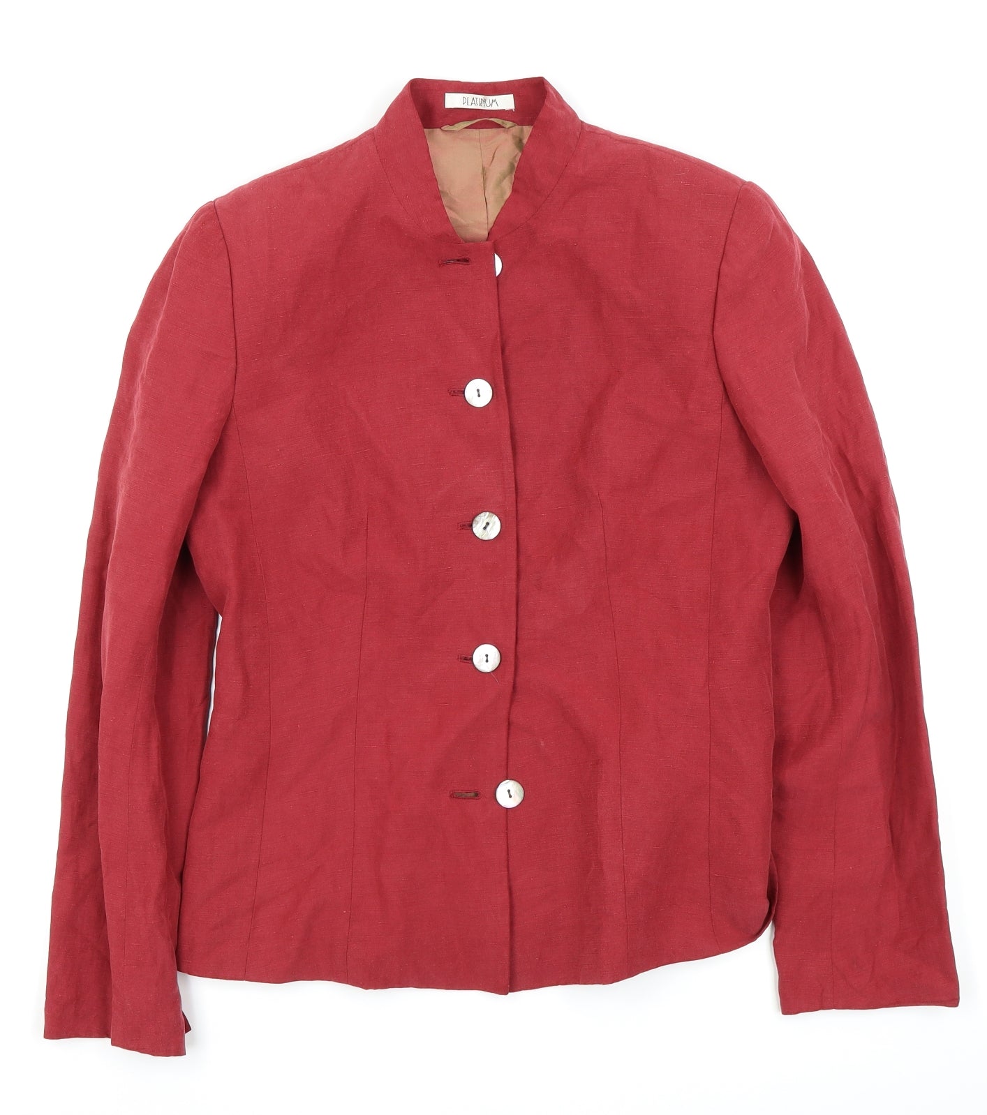 Platinum Womens Red   Jacket Blazer Size 10