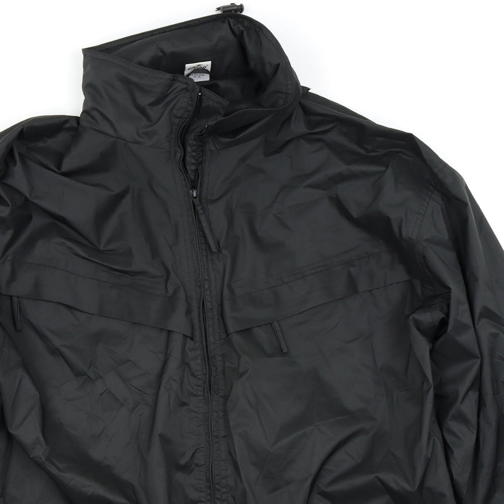 Crane Sports Mens Black   Rain Coat Coat Size M