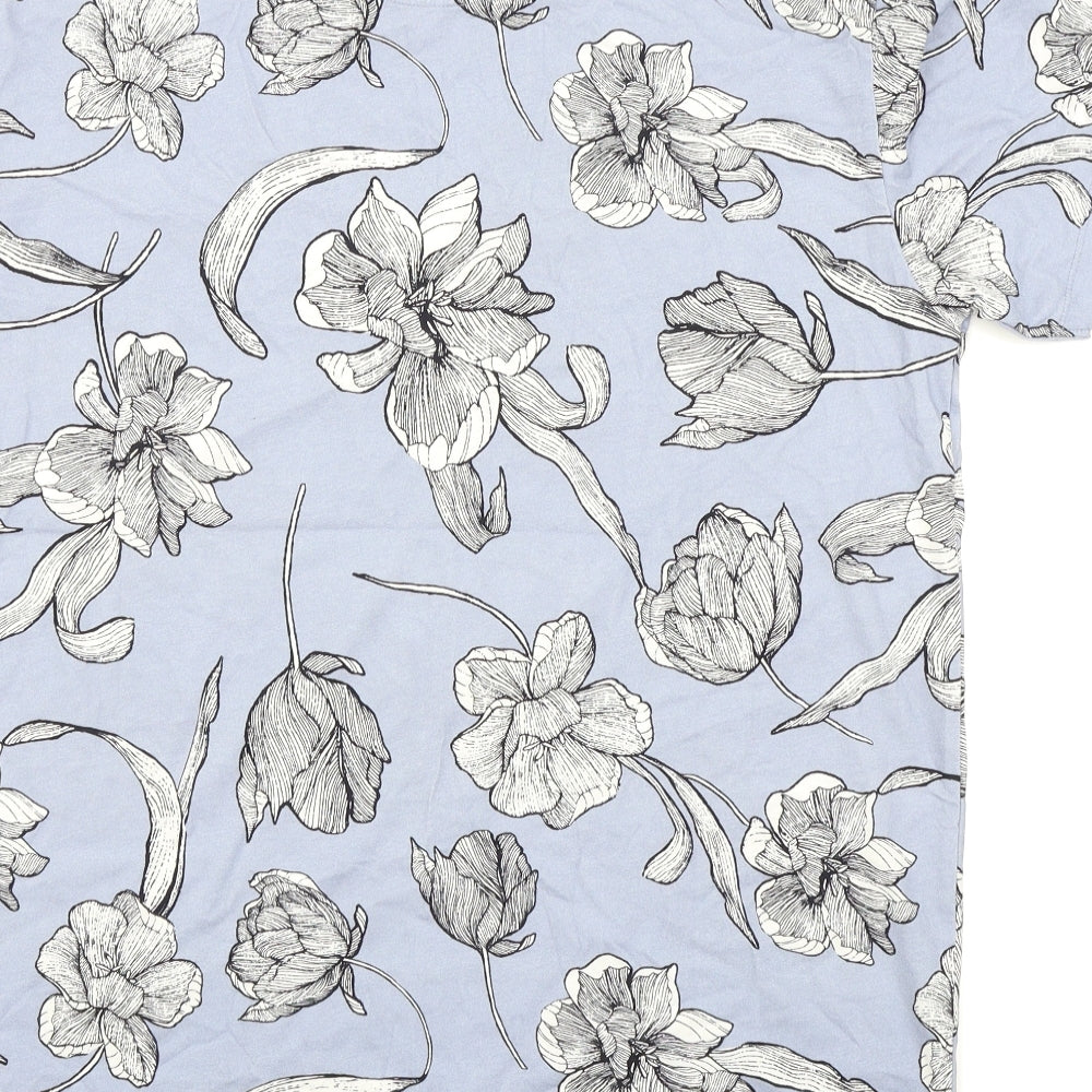 NEXT Mens Grey Floral   T-Shirt Size L