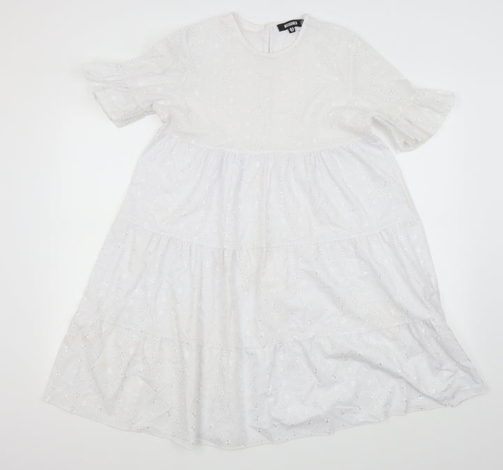 Missguided Womens White Fit & Flare Size 10