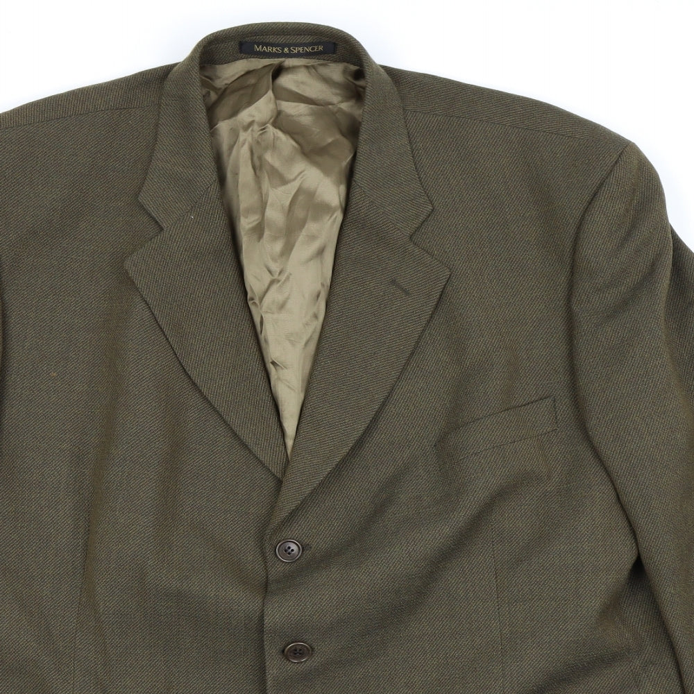 M&S Mens Green   Jacket Blazer Size M
