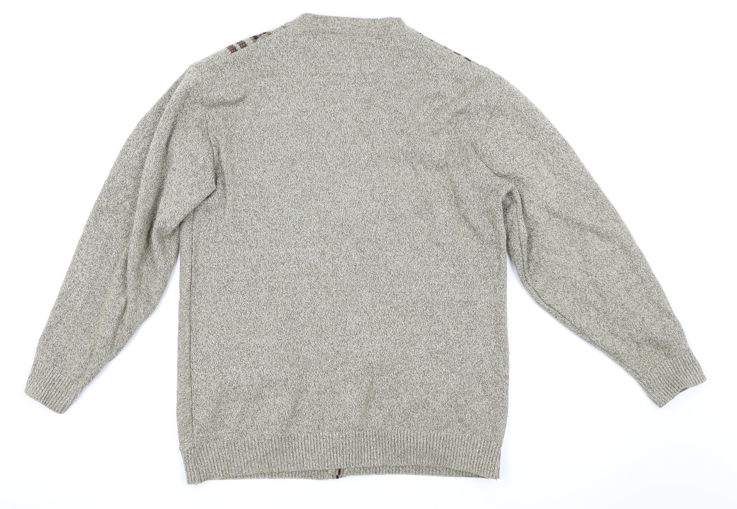 CLASSICS BY GREENWOODS Mens Brown   Cardigan Jumper Size M