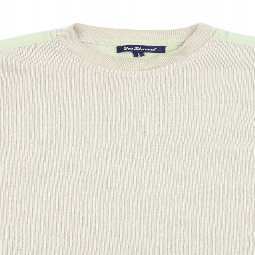 Ben Sherman Mens Beige   Pullover Jumper Size M