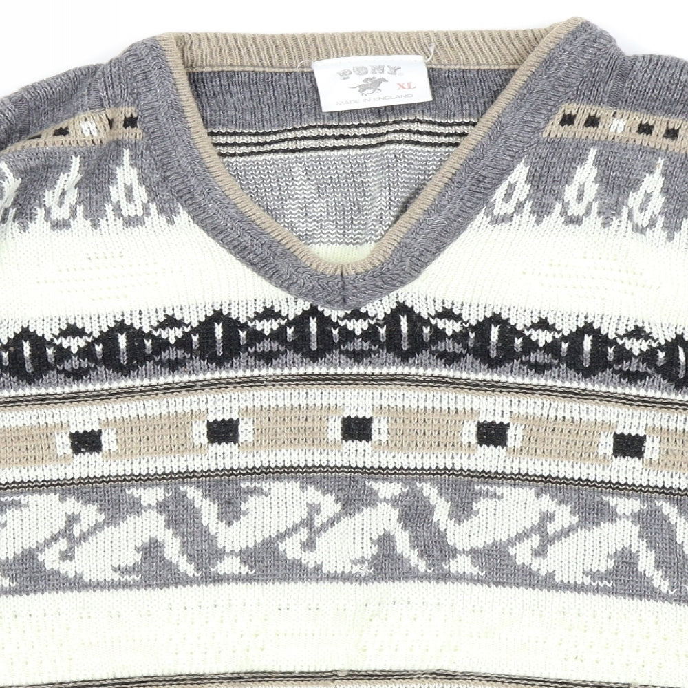 PONY Mens Grey   Pullover Jumper Size XL