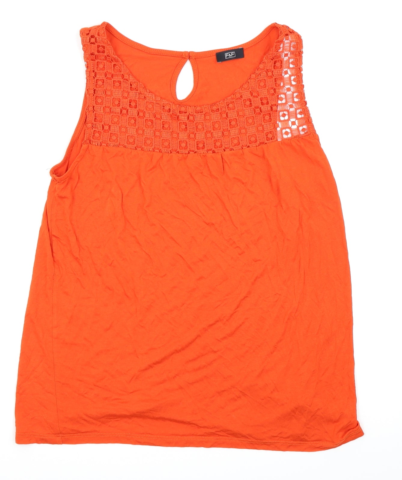 F&F Womens Orange   Camisole Tank Size 12