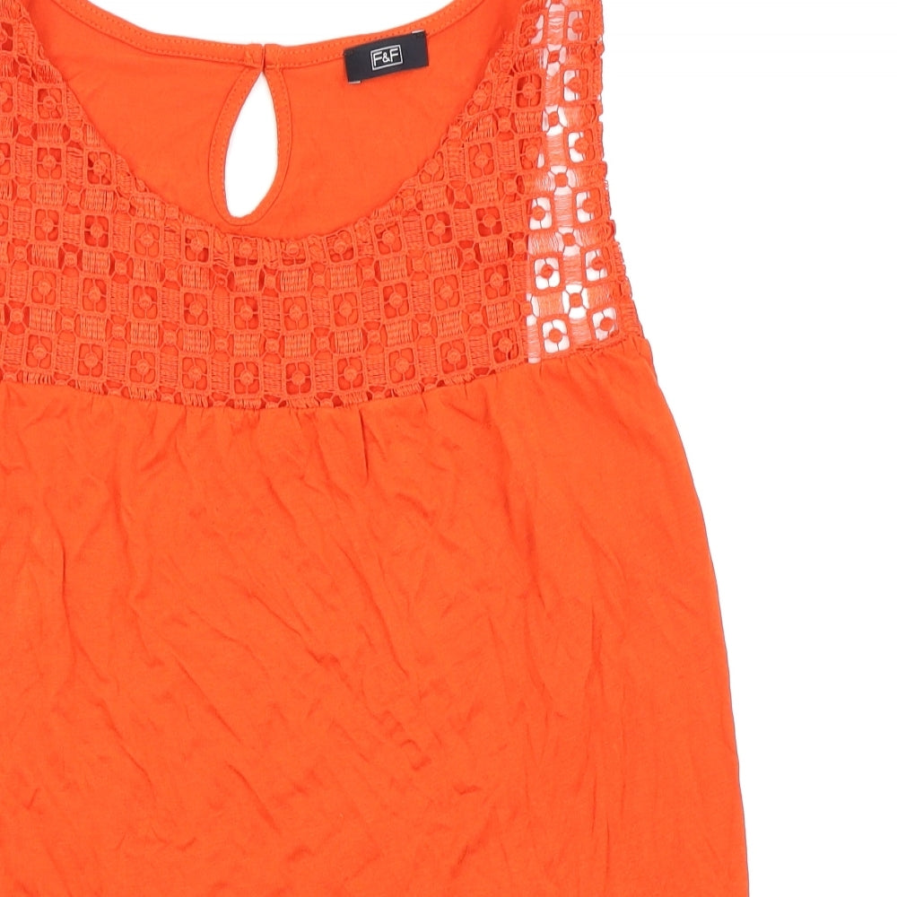 F&F Womens Orange   Camisole Tank Size 12