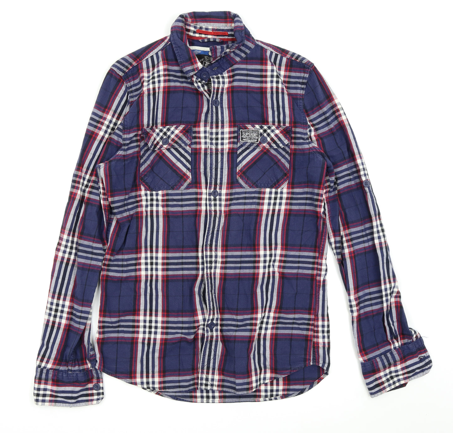 Superdry Mens Blue Check   Button-Up Size L
