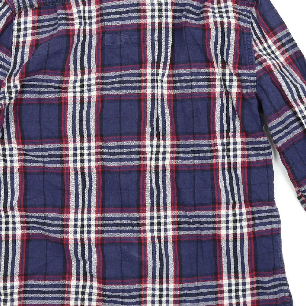 Superdry Mens Blue Check   Button-Up Size L