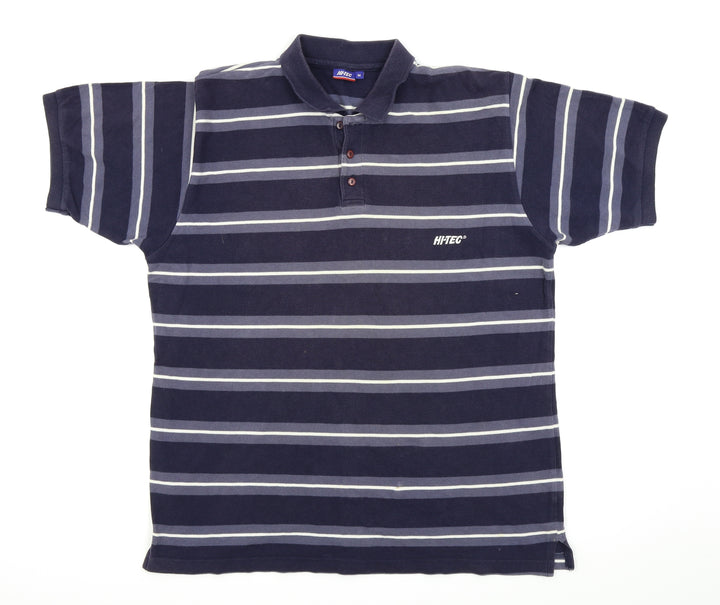 Hi-Tec Mens Blue Striped Polo Size M