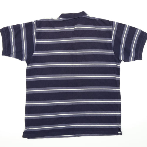 Hi-Tec Mens Blue Striped   Polo Size M