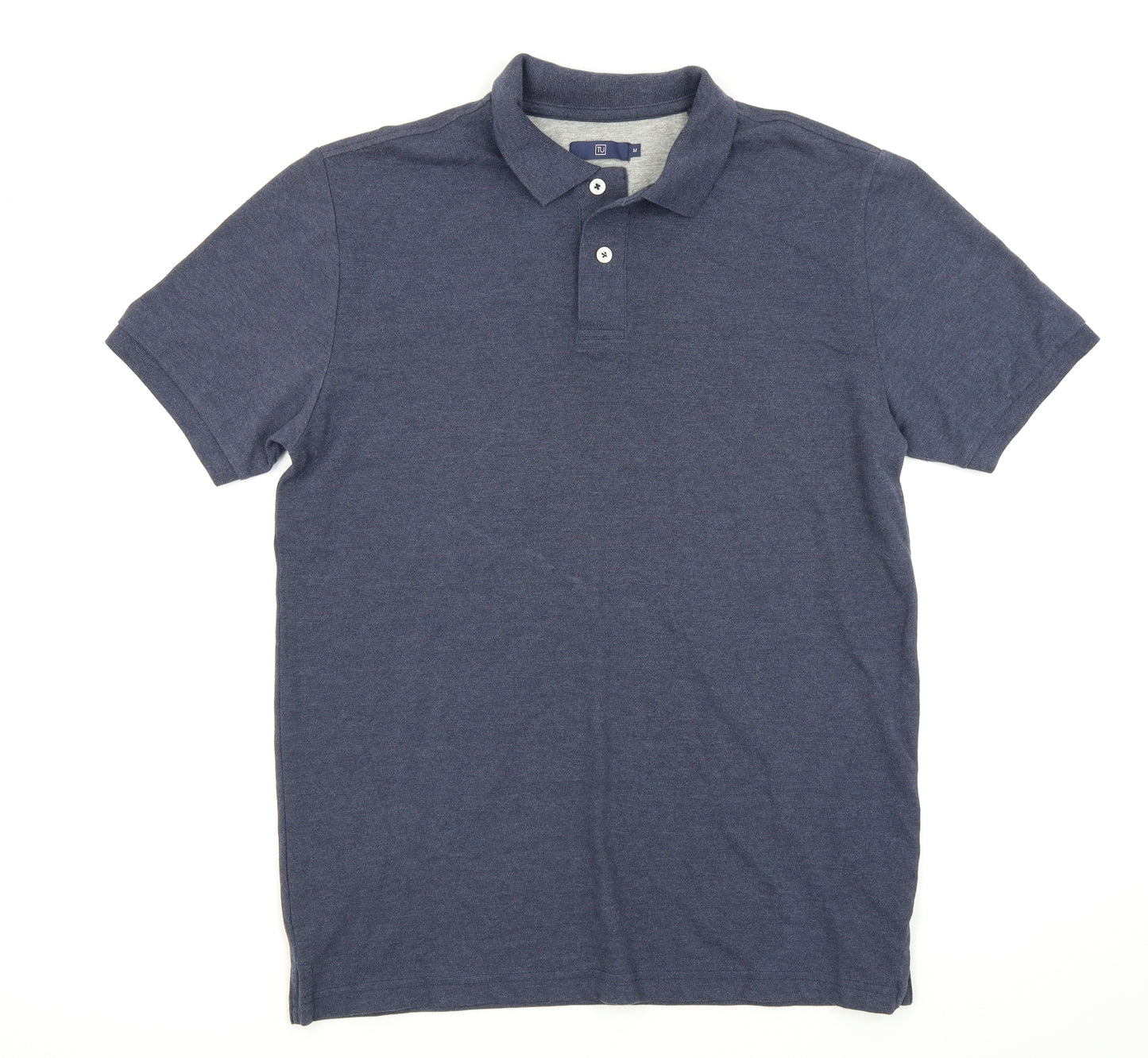 TU Mens Blue    Polo Size M