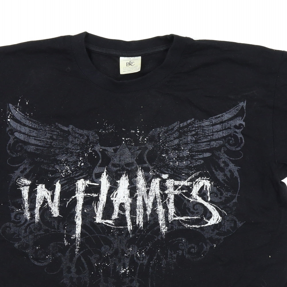 B&C collection Mens Black    T-Shirt Size S