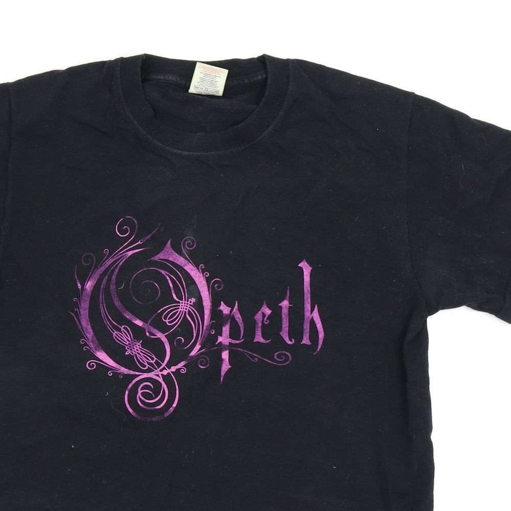 fruit the loom Mens Black    T-Shirt Size S