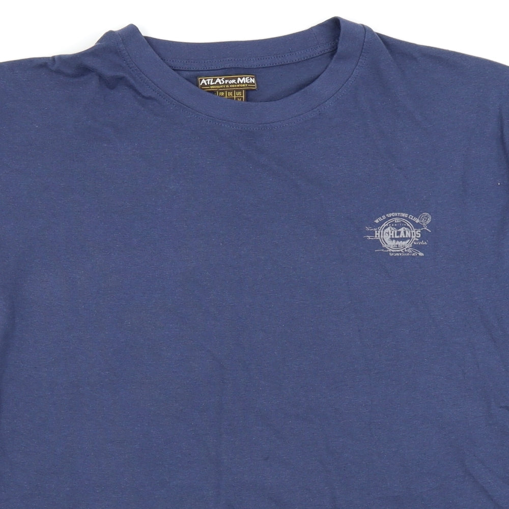 Atlas for Men Mens Blue    T-Shirt Size M
